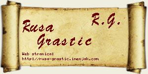 Rusa Grastić vizit kartica